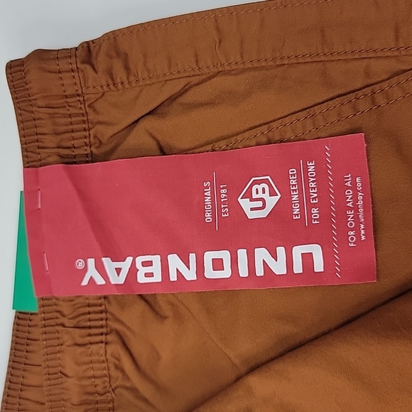 UNIONBAY NEW MENS DARK ORANGE SHORTS DRAWSTRING SZ XL - Picture 4 of 9